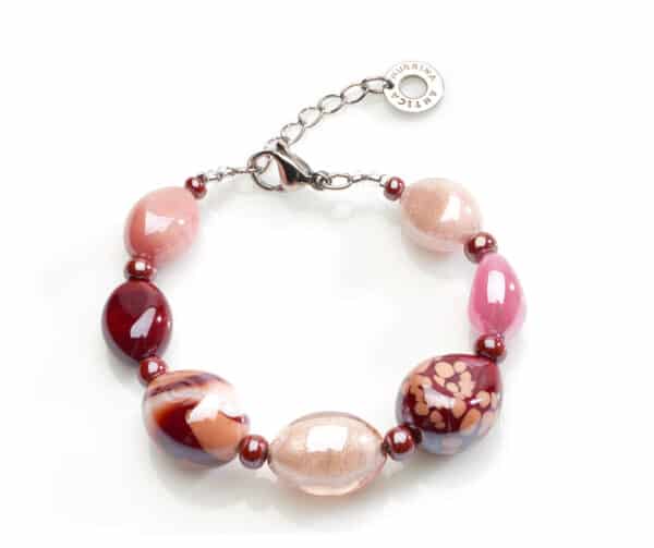 Antica Murrina. Boucles d'Oreilles Crevan Rose Poudré – Image 3