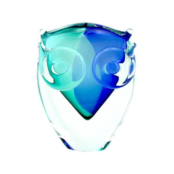 Jan Machalek. Chouette Turquoise & Bleu