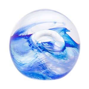 Caithness Glass. Cristal de Lune Bleu Océan
