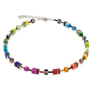 Cœur de Lion. Collier GeoCube® Arc en Ciel