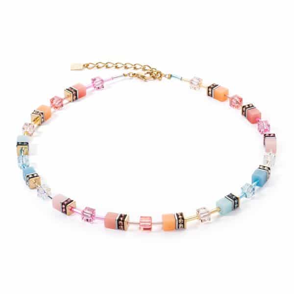 Cœur de Lion. Boucles d'Oreilles GeoCube® Iconic Aqua Abricot – Image 2