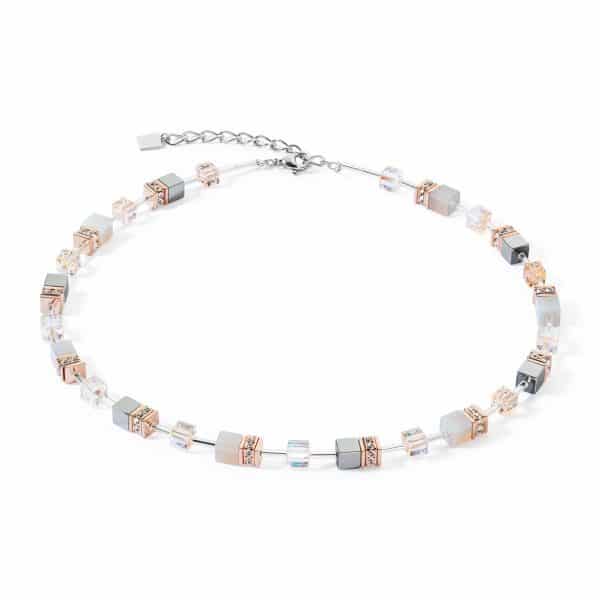 Cœur de Lion. Collier GeoCube® Iconic Precious Or Rose Pêche