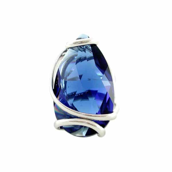 Andrea Marazzini. Bague Drop Bleu Saphir & Argent