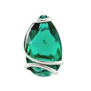 Andrea Marazzini. Bague Drop Vert Emeraude & Argent