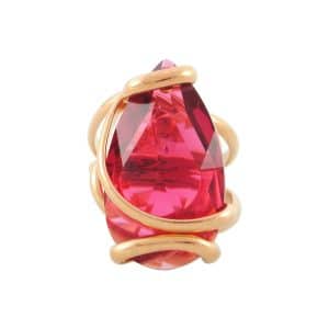 Andrea Marazzini. Bague Drop Rose Rubis & Or