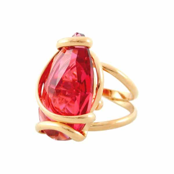 Andrea Marazzini. Bague Drop Rose Rubis & Or – Image 2