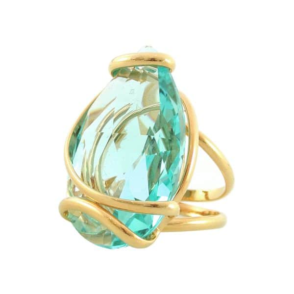 Andrea Marazzini. Bague Drop Turquoise & Or – Image 2