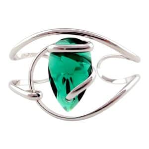 Andrea Marazzini. Bracelet Drop Vert Emeraude & Argent
