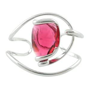 Andrea Marazzini. Bracelet Drop Rose Rubis & Argent