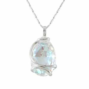 Andrea Marazzini. Collier Drop Aurore Boréale & Argent