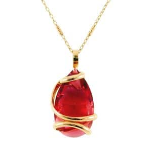 Andrea Marazzini. Collier Drop Rubis & Or