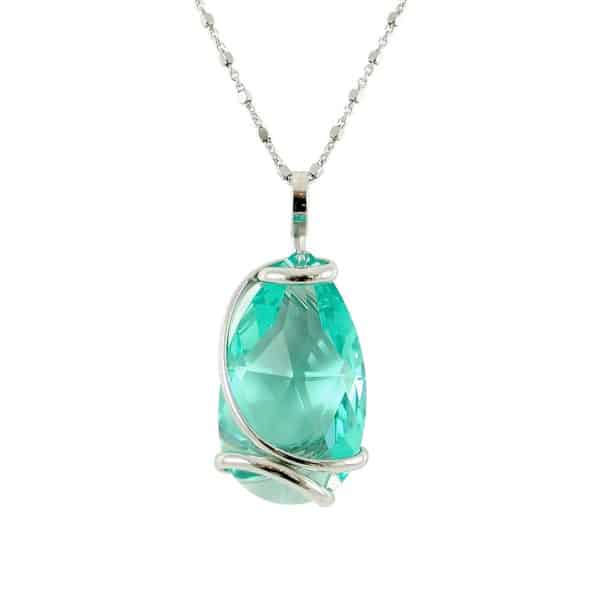 Andrea Marazzini. Collier Drop Turquoise & Argent