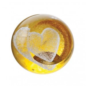 Caithness Glass. Cœur en Or
