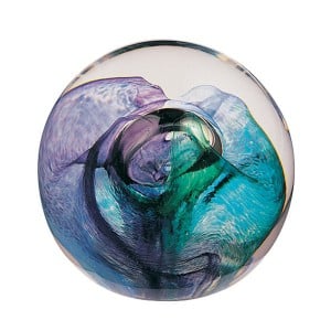 Caithness Glass. Cristal de Lune Bleu Océan