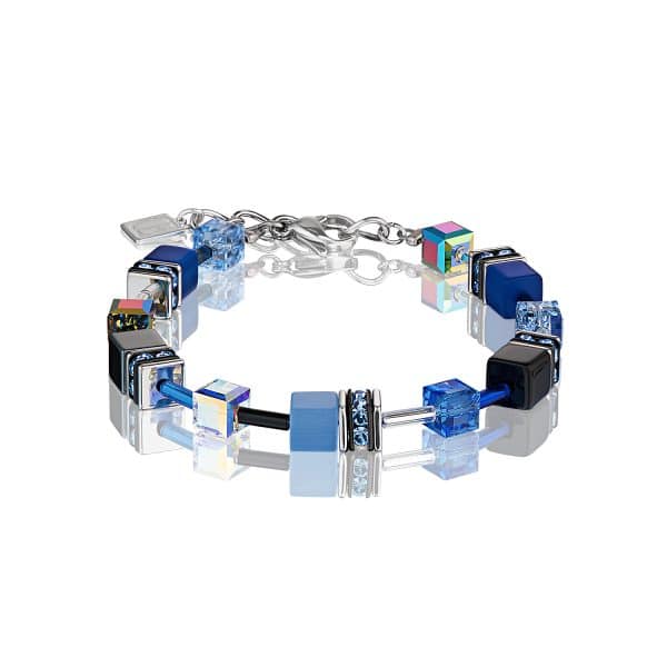 Cœur de Lion. Collier GeoCube® Bleu Cobalt – Image 2
