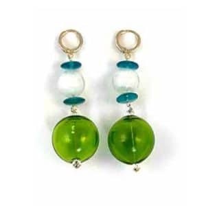 Antica Murrina. Boucles d'Oreilles Carmen Vert