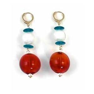 Antica Murrina. Boucles d'Oreilles Carmen Rouge