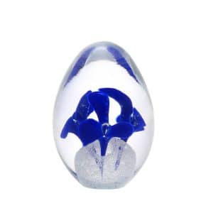 Jan Machalek. Œuf Orchidée Bleu Cobalt