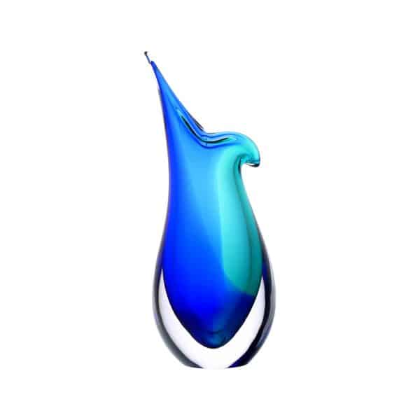 Vase Soliflore Poisson Bleu Cobalt & Turquoise