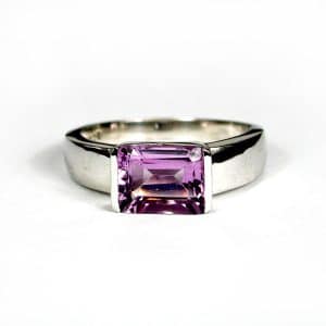 Sylvie Delafontaine. Bague Art Déco Améthyste & Argent