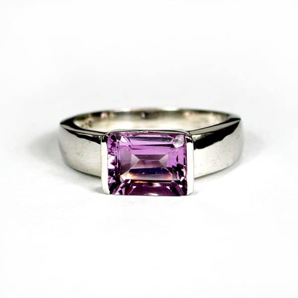 Sylvie Delafontaine. Bague Art Déco Améthyste & Argent