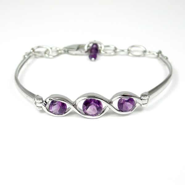 Sylvie Delafontaine. Boucles d'Oreilles Améthyste & Argent – Image 2