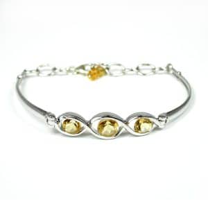 Sylvie Delafontaine. Bracelet Citrine & Argent