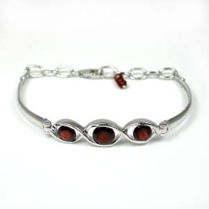 Sylvie Delafontaine. Bracelet Grenat & Argent