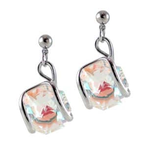Andrea Marazzini. Boucles d'Oreilles Octagon Aurore Boréale & Argent