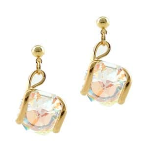 Andrea Marazzini. Boucles d'Oreilles Octagon Aurore Boréale & Or