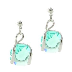 Andrea Marazzini. Boucles d'Oreilles Octagon Turquoise & Argent