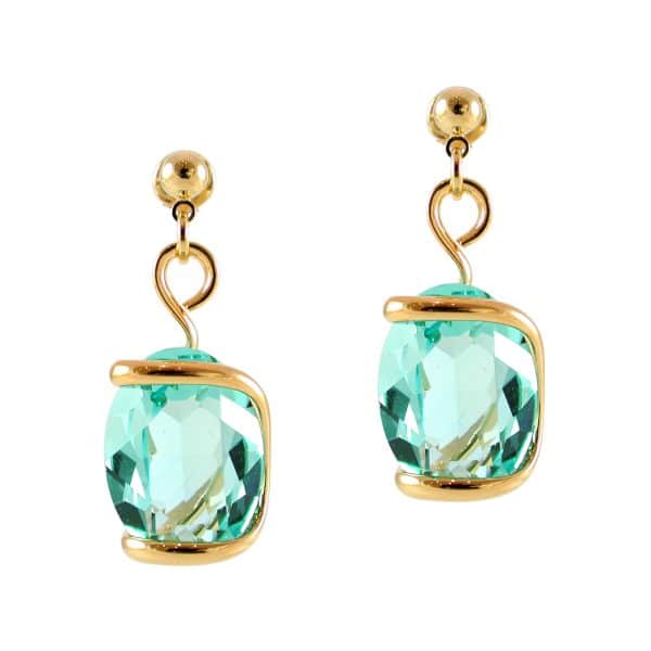 Andrea Marazzini. Boucles d'Oreilles Ovales Turquoise & Or