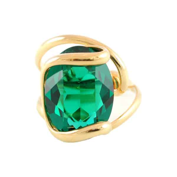 Andrea Marazzini. Bague Ovale Vert Emeraude & Or – Image 2