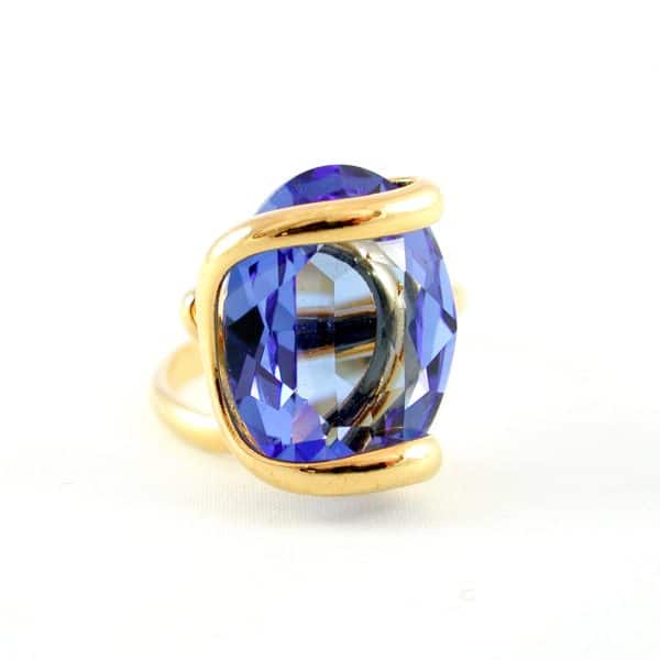 Andrea Marazzini. Bague Ovale Bleu Saphir & Or – Image 2