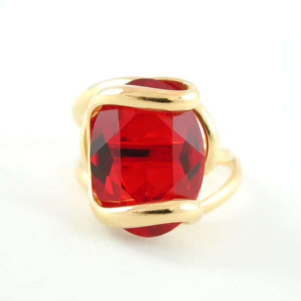 Andrea Marazzini. Bague Ovale Rouge Rubis & Or – Image 2