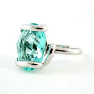 Andrea Marazzini. Bague Ovale Turquoise & Argent