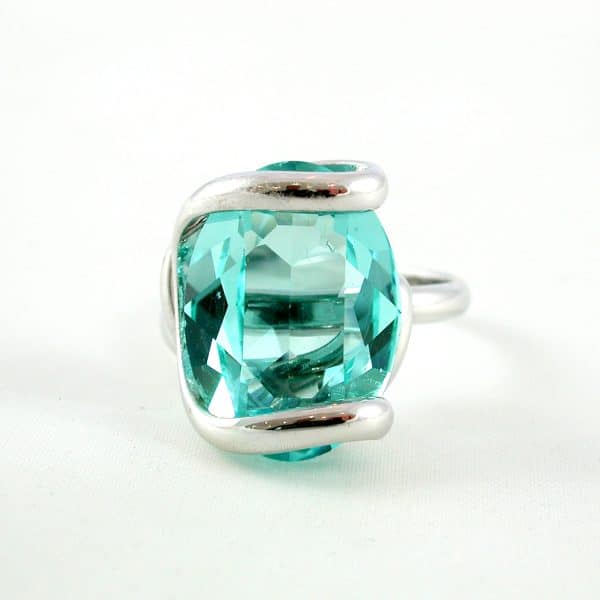 Andrea Marazzini. Bague Ovale Turquoise & Argent – Image 2
