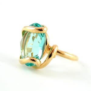 Andrea Marazzini. Bague Ovale Turquoise & Or