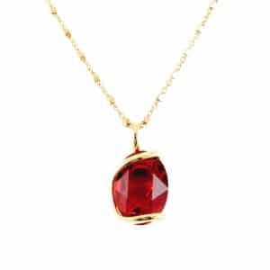 Andrea Marazzini. Collier Ovale Rouge Rubis & Or