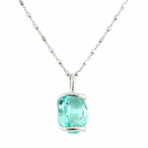 Andrea Marazzini. Collier Ovale Turquoise & Argent