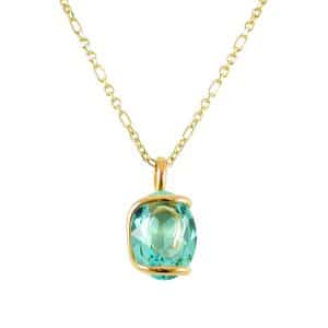 Andrea Marazzini. Collier Ovale Turquoise & Or