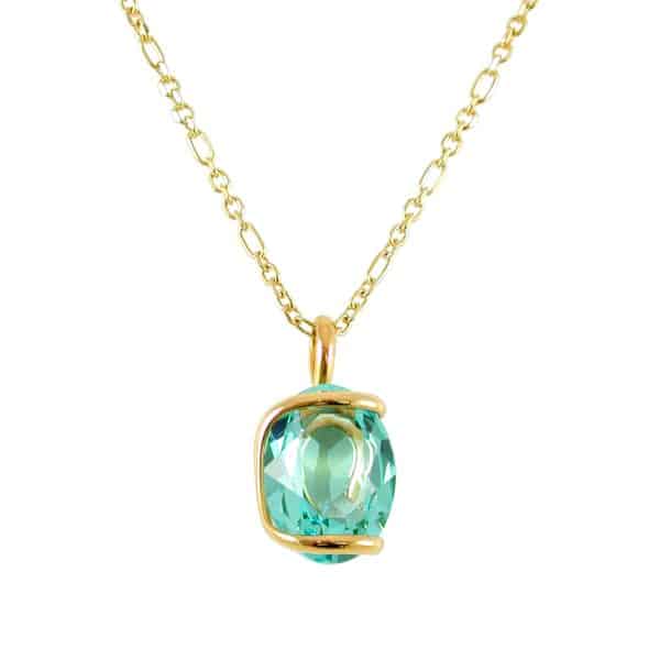 Andrea Marazzini. Collier Ovale Turquoise & Or