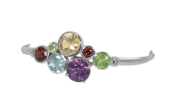 Sylvie Delafontaine. Bague Multicolore & Argent – Image 5