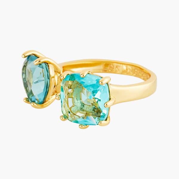 Les Néréides. Bague Diamantine Aqua Azzurra – Image 2