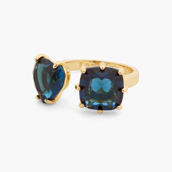 Les Néréides. Bague Diamantine Bleu Océan – Image 2