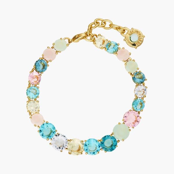 Les Néréides. Bracelet Diamantine Aqua Azzurra