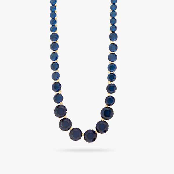 Les Néréides. Collier Long Diamantine Bleu Océan