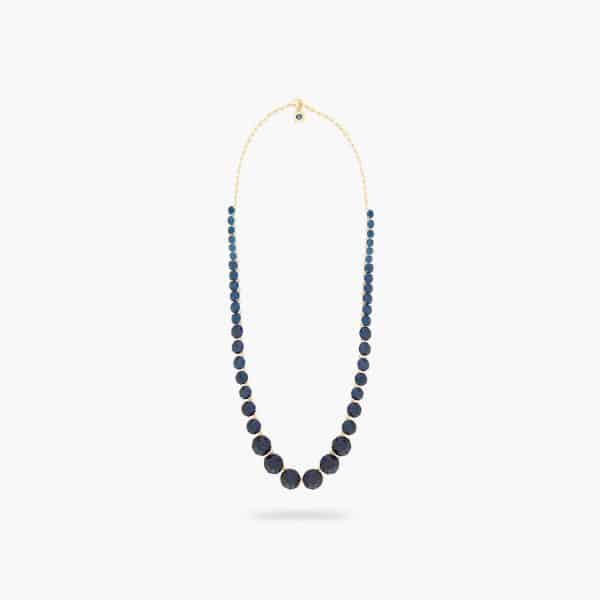 Les Néréides. Collier Long Diamantine Bleu Océan – Image 2