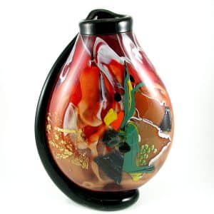 Robert Pierini. Vase Ocre Rouge