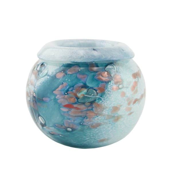 Didier Saba. Vase Boule Bleu Pacifique